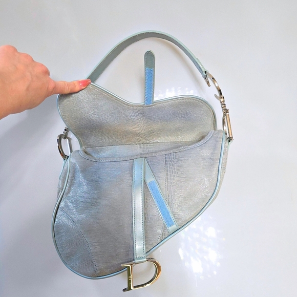 **SOLD** Dior Saddle Bag Lizard Print Embossed - Picture 7 of 13
